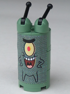 lego 2006 mini figurine bob024s Plankton With sticker Avec autocollant