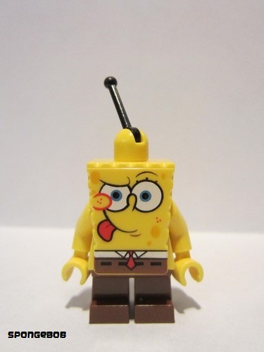 lego 2007 mini figurine bob008 SpongeBob Intent Look, Tongue Out Look d'intention, langue sortie