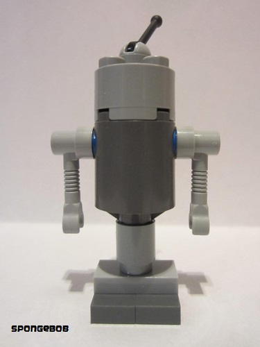 lego 2007 mini figurine bob010 Robot Customer Without Stickers Sans autocollant