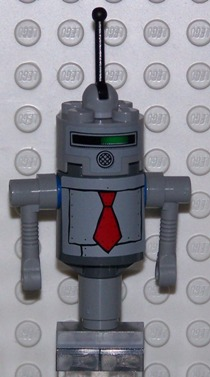 lego 2007 mini figurine bob010s Robot Customer With Stickers Avec autocollants
