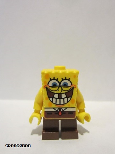 lego 2009 mini figurine bob021 SpongeBob Grin with Bottom Teeth Sourire avec les dents du bas