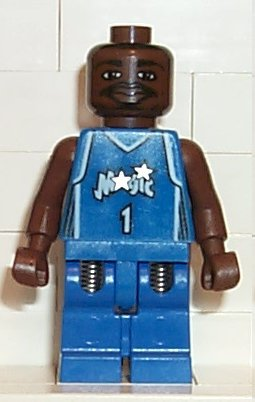lego 2003 mini figurine nba015 NBA Tracy McGrady Orlando Magic #1 (Blue Uniform) 