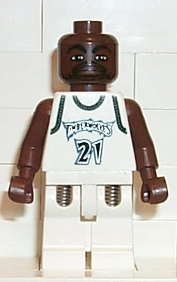 lego 2003 mini figurine nba019 NBA Kevin Garnett Minnesota Timberwolves #21 (White Uniform) 