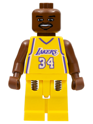 lego 2003 mini figurine nba022 NBA Shaquille O'Neal Los Angeles Lakers #34 (Home Uniform) 