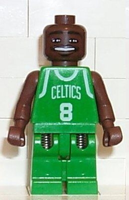 lego 2003 mini figurine nba024 NBA Antoine Walker Boston Celtics #8 (Green Uniform) 