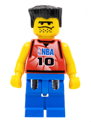 lego 2003 mini figurine nba031 NBA Player Number 10 with Blue Legs 