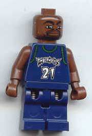 lego 2003 mini figurine nba036 NBA Kevin Garnett Minnesota Timberwolves #21 (Dark Blue Uniform) 