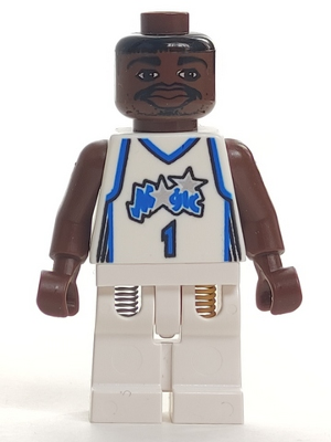 lego 2003 mini figurine nba038 NBA Tracy McGrady Orlando Magic #1 (White Uniform) 