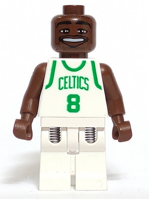 lego 2003 mini figurine nba040 NBA Antoine Walker Boston Celtics #8 (White Uniform) 