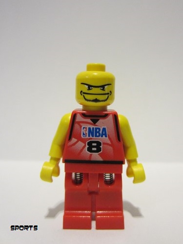 lego 2003 mini figurine nba046 NBA Player Number 8 without Hair 