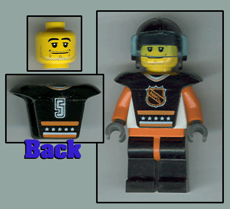 lego 2004 mini figurine hky005 Hockey Player E  