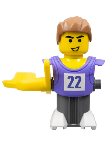 lego 2004 mini figurine nba057s McDonald's Sports Lilac Basketball Player With Stickers 