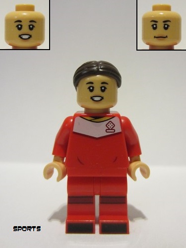 lego 2023 mini figurine soc155 Samantha Kerr Red Soccer Uniform 