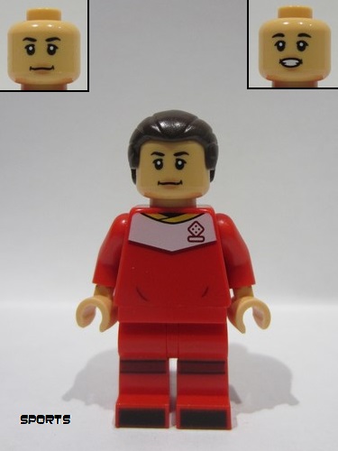 lego 2023 mini figurine soc171 Samantha Kerr Red Soccer Uniform 