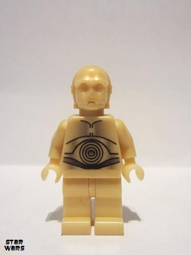 lego 2000 mini figurine sw0010 C-3PO Pearl Light Gold 