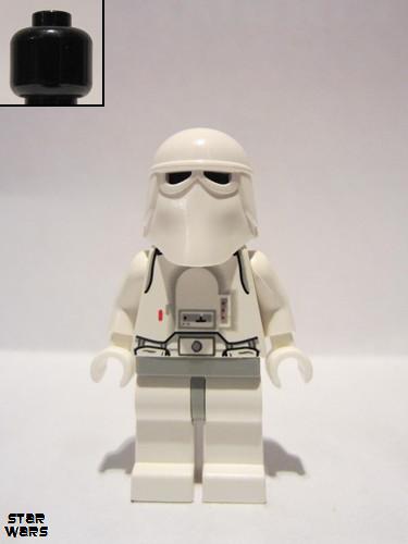 lego 2003 mini figurine sw0101 Snowtrooper Light Gray Hips, White Hands 