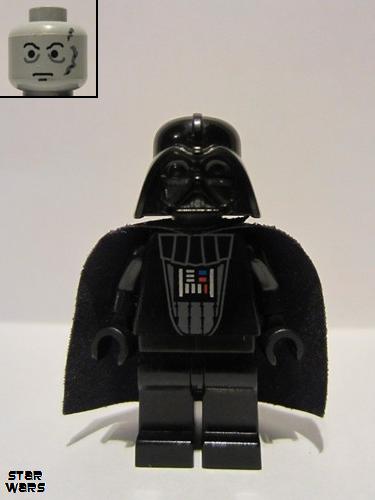 lego 2004 mini figurine sw0004a Darth Vader Light Bluish Gray Head 