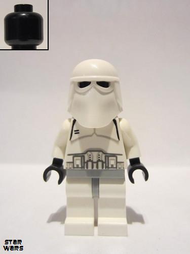 lego 2004 mini figurine sw0080 Snowtrooper Bluish gray hips, black hands<br/>Black head, torso back printed 