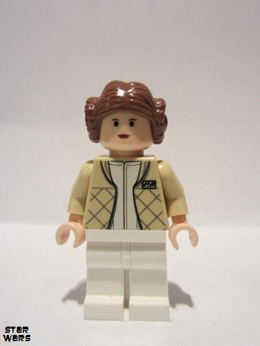 lego 2004 mini figurine sw0113 Princess Leia Hoth Outfit, Textured Hair with Buns 