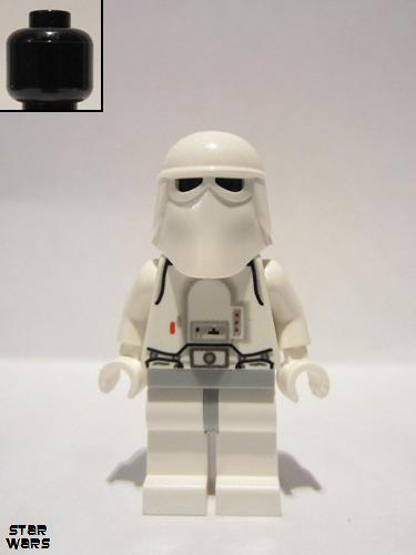 lego 2004 mini figurine sw0115 Snowtrooper Light Bluish Gray Hips, White Hands (Hoth Stormtrooper) 