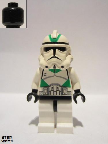 lego 2005 mini figurine sw0129 Clone Trooper Ep.3, Green Markings 