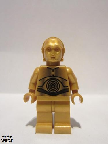 lego 2005 mini figurine sw0161a C-3PO Pearl Gold with Pearl Gold Hands 