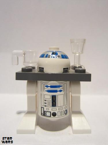 lego 2006 mini figurine sw0028a R2-D2 With Serving Tray (2 x 4 plate) 