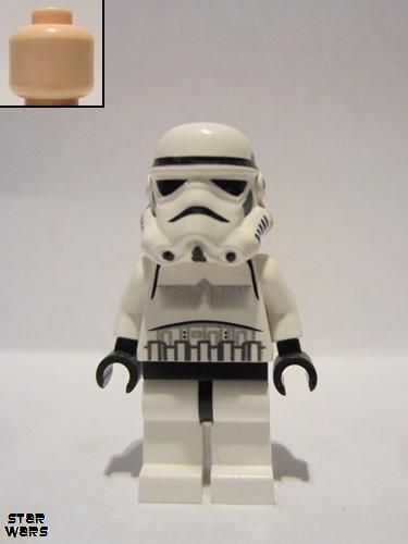 lego 2006 mini figurine sw0036a Imperial Stormtrooper Light Nougat Head, Solid Mouth Helmet 