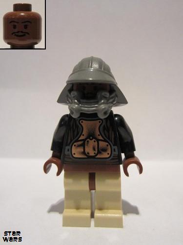 lego 2006 mini figurine sw0086 Lando Calrissian Skiff Guard, Reddish Brown Hips 