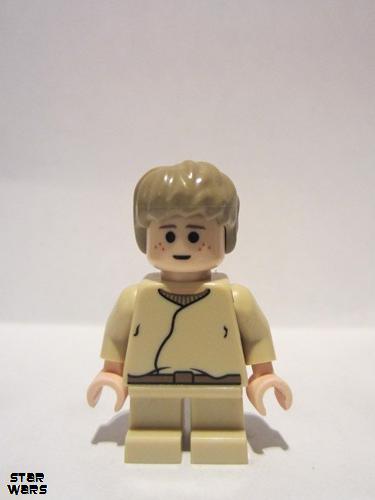 lego 2007 mini figurine sw0159 Anakin Skywalker Child, short legs<br/>Hair 