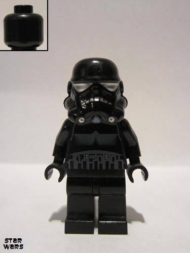lego 2007 mini figurine sw0166a Shadow Trooper Short Line on Back 