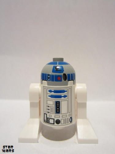 lego 2008 mini figurine sw0217 R2-D2 Light Bluish Gray Head 