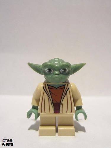 lego 2009 mini figurine sw0219 Yoda Clone Wars, Gray Hair 