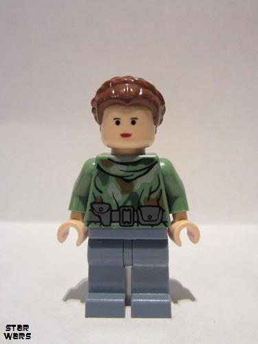 lego 2009 mini figurine sw0235 Princess Leia Endor outfit 