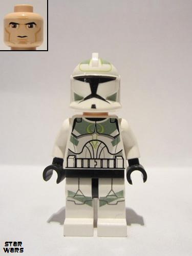 lego 2011 mini figurine sw0298 Clone Trooper Clone Wars with Sand Green Markings 