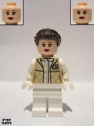 lego 2011 mini figurine sw0346 Princess Leia Hoth outfit<br/>French braid hair 
