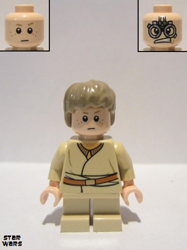 lego 2011 mini figurine sw0349 Anakin Skywalker Child, short legs<br/>Hair, pupils 