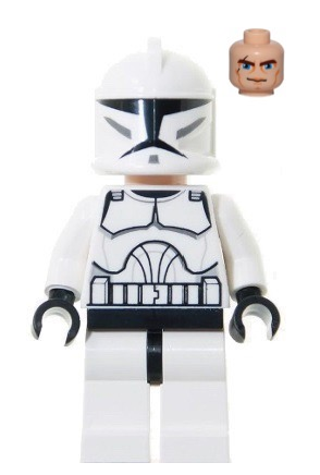lego 2011 mini figurine sw1090 Clone Trooper Clone Wars - Anakin Head 