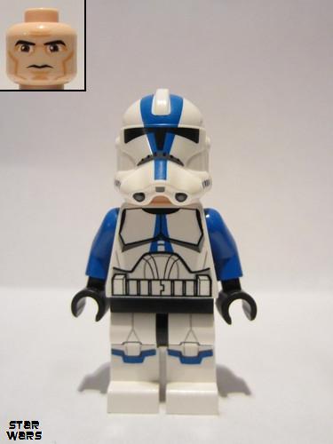 lego 2013 mini figurine sw0445 Clone Trooper, 501st Legion Phase 2 - Blue Arms, Large Eyes 