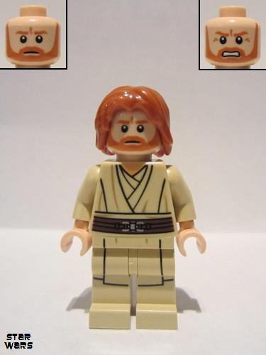 lego 2013 mini figurine sw0489 Obi-Wan Kenobi Long hair<br/>Printed legs 