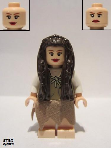 lego 2013 mini figurine sw0504 Princess Leia Endor, Loose Hair 