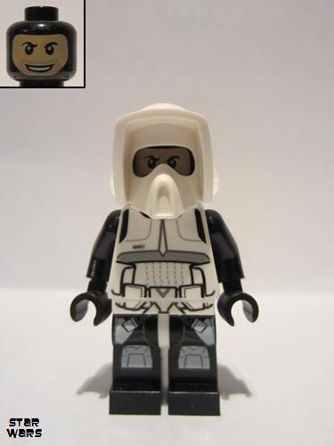 lego 2013 mini figurine sw0505 Imperial Scout Trooper Printed Black Head and Legs 