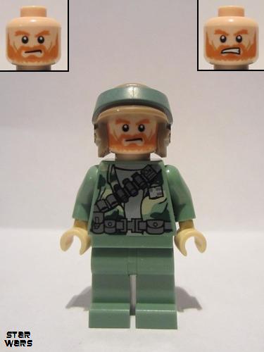 lego 2013 mini figurine sw0511 Rebel Commando Beard and Angry Dual Face 