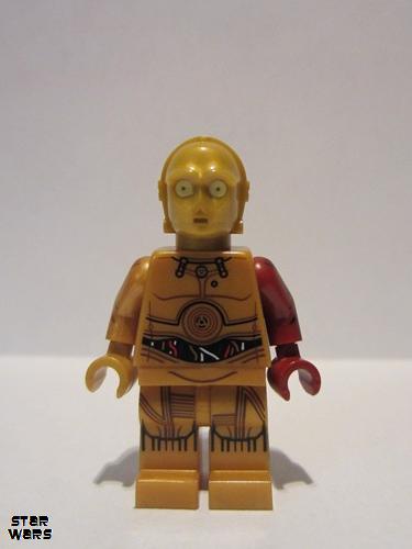 lego 2015 mini figurine sw0653 C-3PO Dark Red Arm 