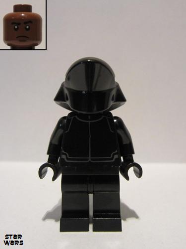 lego 2015 mini figurine sw0654 First Order Crew Member Reddish Brown Head 