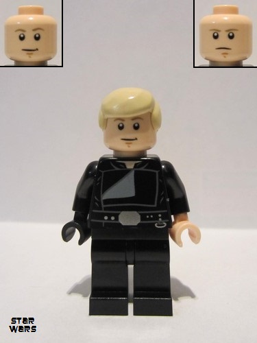lego 2015 mini figurine sw0880a Luke Skywalker Jedi Master, Endor, Tan Hair, Stern / Smile 