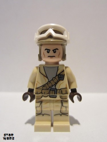 lego 2016 mini figurine sw0688 Rebel Trooper Goggles, Dark Tan Helmet 