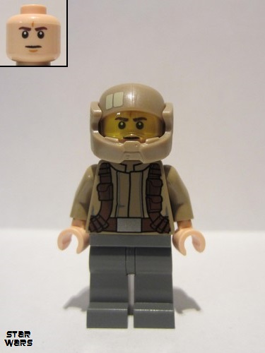 lego 2016 mini figurine sw0697 Resistance Trooper Dark tan shirt, Helmet 