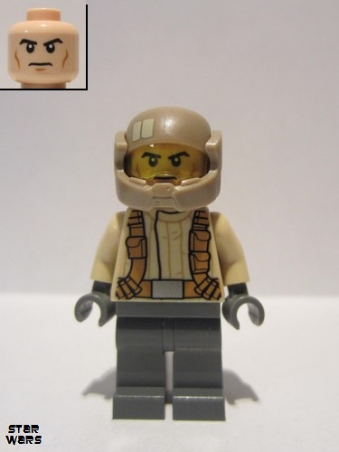 lego 2016 mini figurine sw0698 Resistance Trooper Grim face, Helmet 