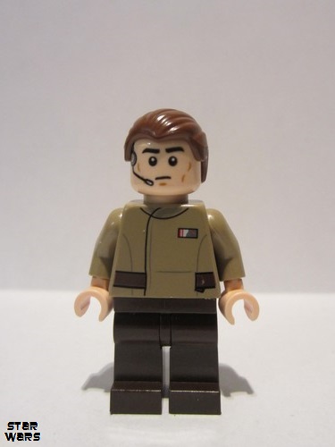 lego 2016 mini figurine sw0699 Resistance Officer Headset pattern on face 